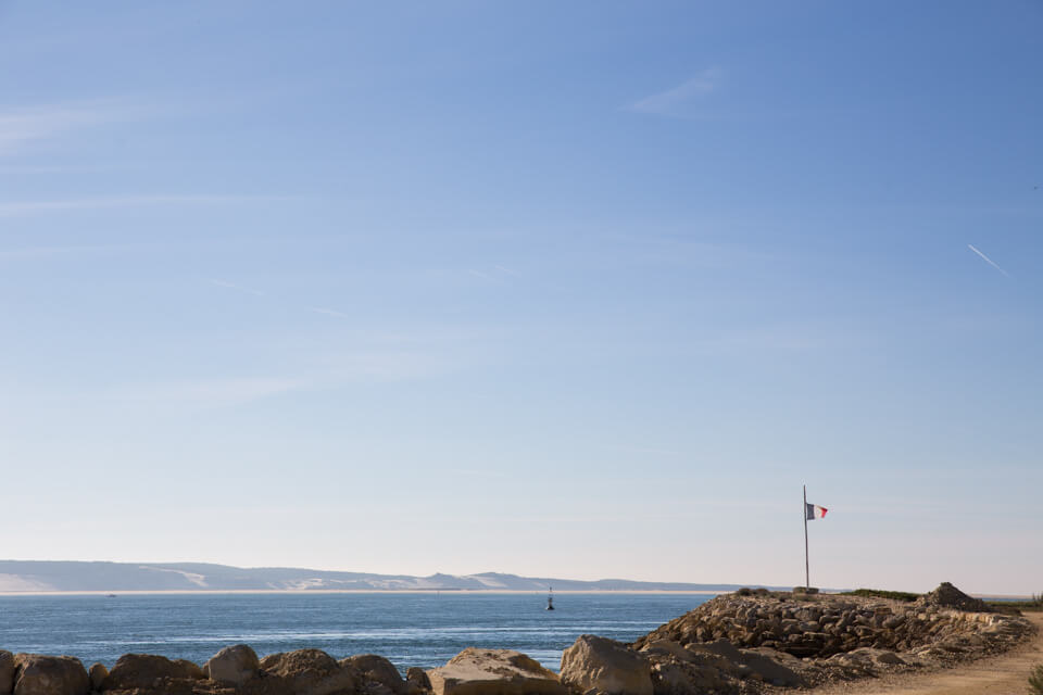 Magnifique point de vue sur la mer, à la pointe du Cap Ferret