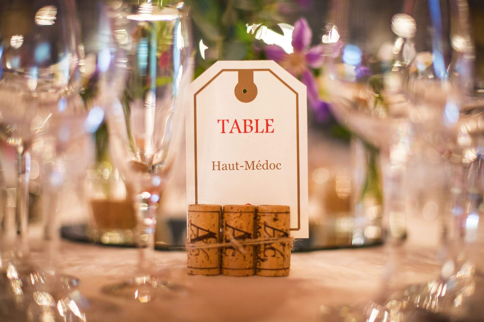 décoration table mariage esprit vin et vignoble bordelais